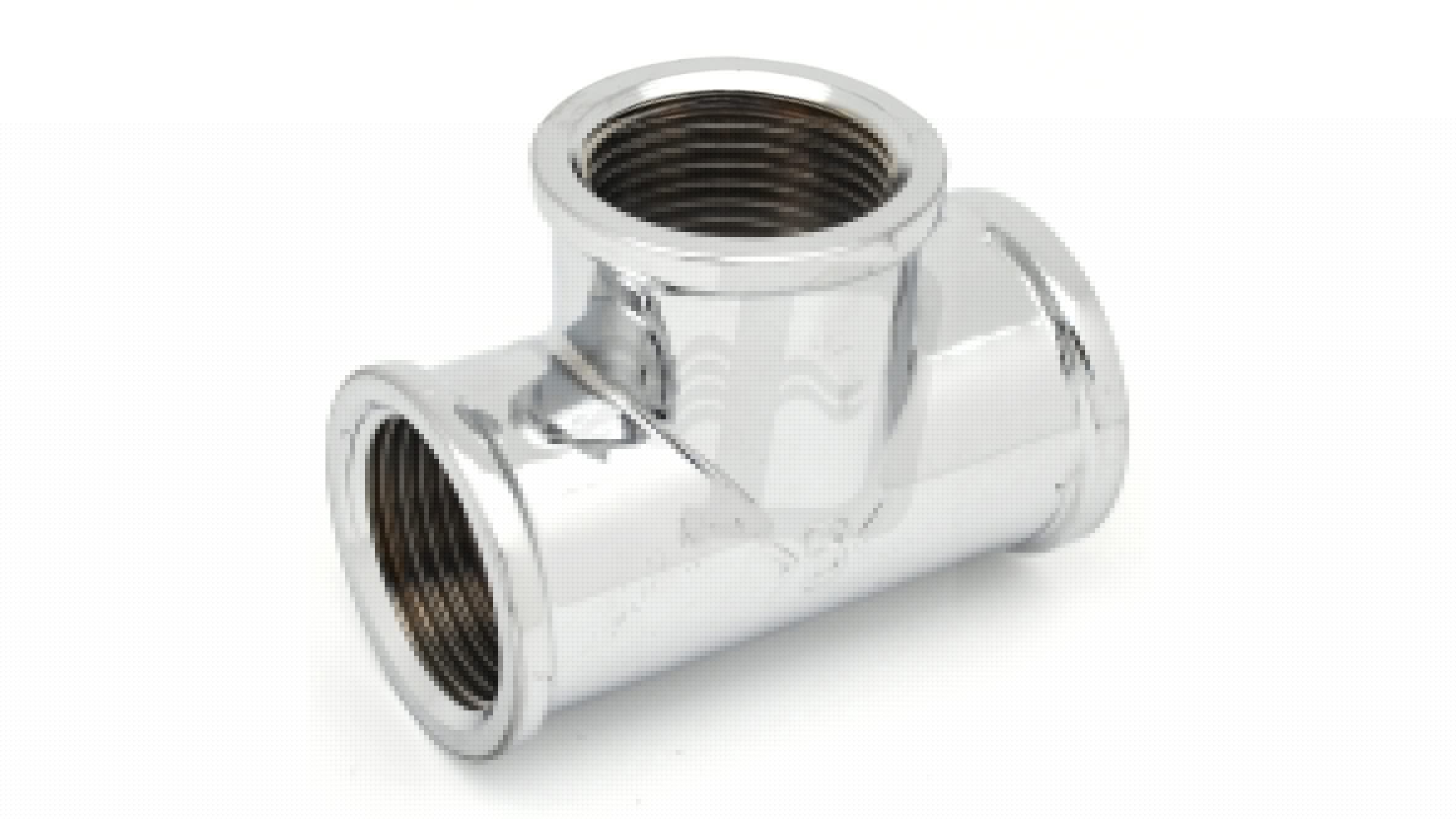 TEE FF IN OTTONE CROMO IBP 3/4" (cf. 10 NR)