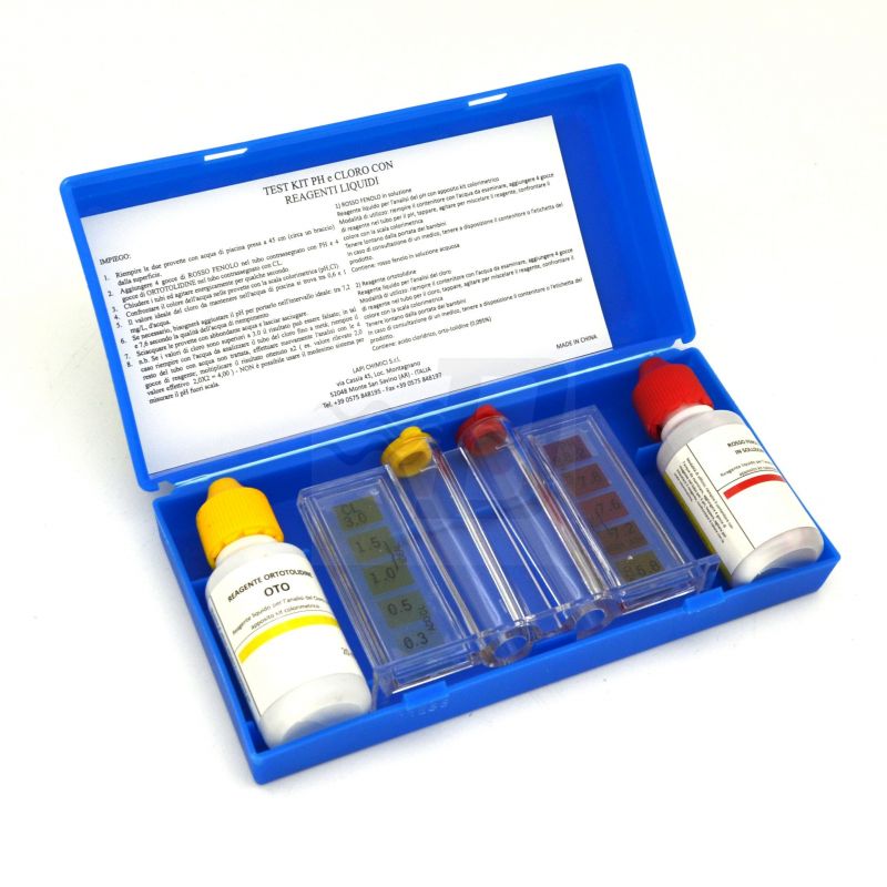 TEST KIT CLORO/PH CON GOCCE PER PISCINA -