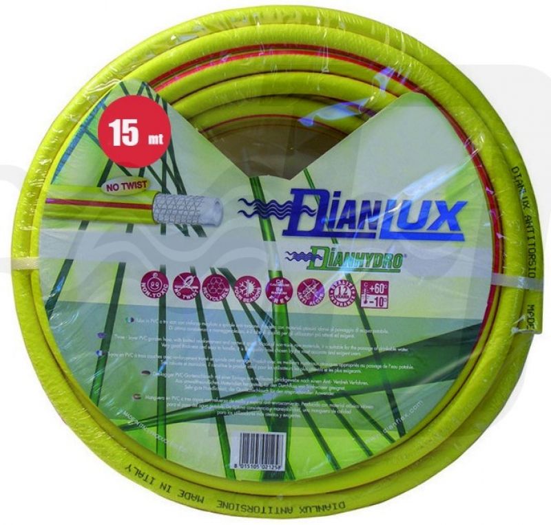 TUBO DA GIARDINO GIALLO DIANLUX MT 15 3/4" (cf. 15 MT)