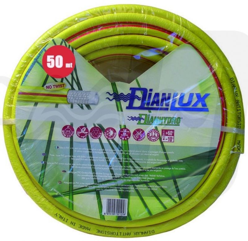 TUBO DA GIARDINO GIALLO DIANLUX MT 50 1" (cf. 50 MT)