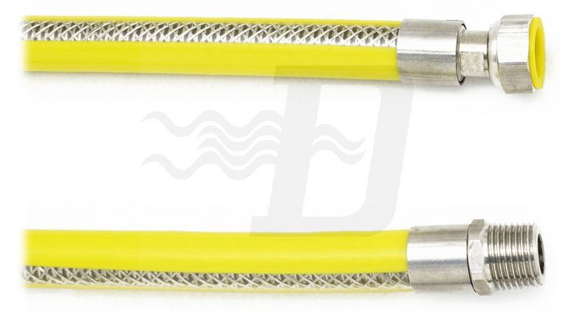 TUBO FLESSIBILE IN ACCIAIO MF PER GAS cm 75