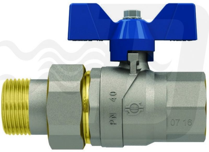 VALVOLA A SFERA CON FARFALLA EVOLUTION FEMMINA-BOCCHETTONE 1/2" (cf. 36 NR)
