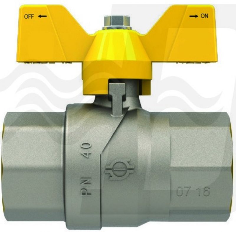 VALVOLA A SFERA GAS CON FARFALLA FUTURGAS FF 1/2" (cf. 36 NR)