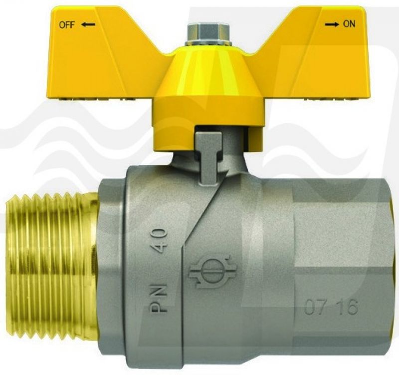 VALVOLA A SFERA GAS CON FARFALLA FUTURGAS MF 1" (cf. 12 NR)