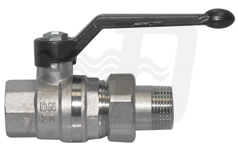 VALVOLA A SFERA PER COLLETTORE MF CON BOCCHETTONE E LEVA 1/2'' DN 15 PN 64 (cf. 18 NR)